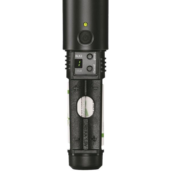 Shure BLX24UK/PG58X Wireless Vocal Microphone System لاقط 1 يدوي لاسلكي من شور تقنية أمريكية مناسب للمدارس والحفلات جودة عالية ضمان سنتين  